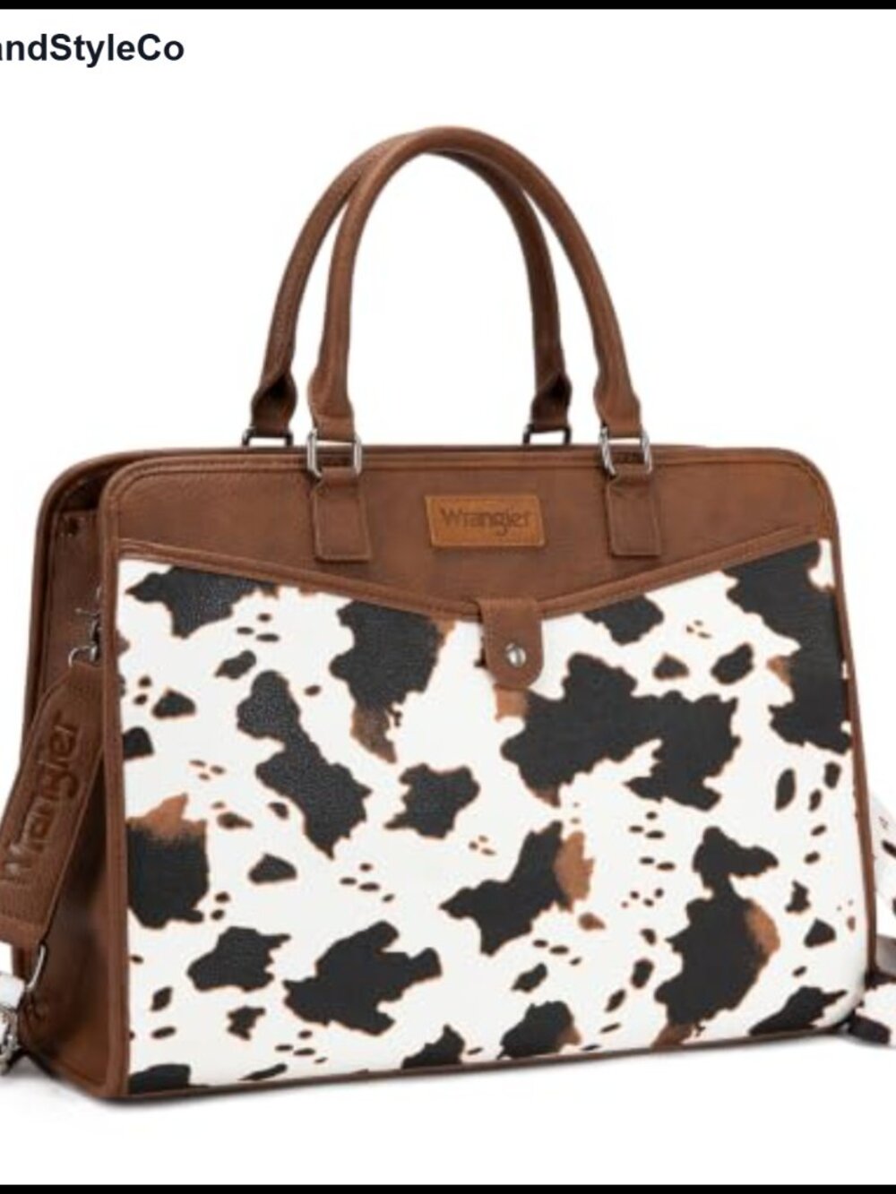Vegan Leather Laptop Tote Bag Fits 15.6" Work Travel Briefcase